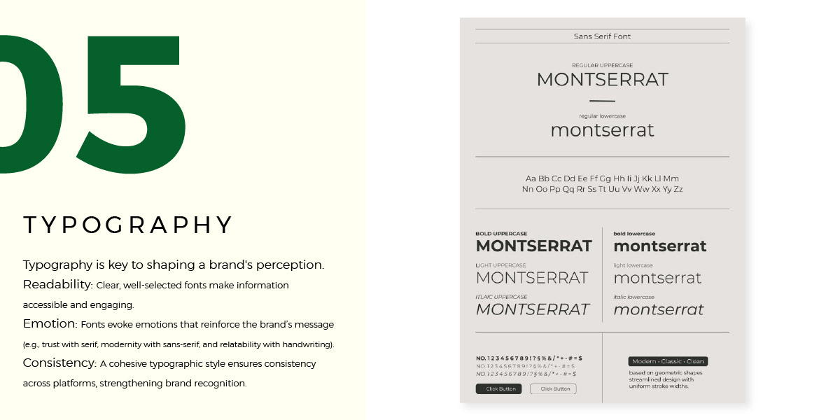 Typography — Montserrat sans-serif